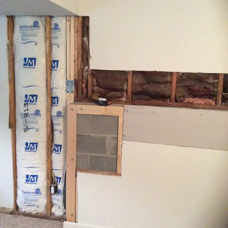 Wall insulation replacement during Contents Cleaning & Restoration in Linwood